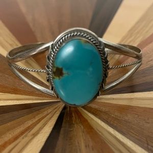 Navajo Spencer Blue Gem Turquoise Cuff/Bracelet